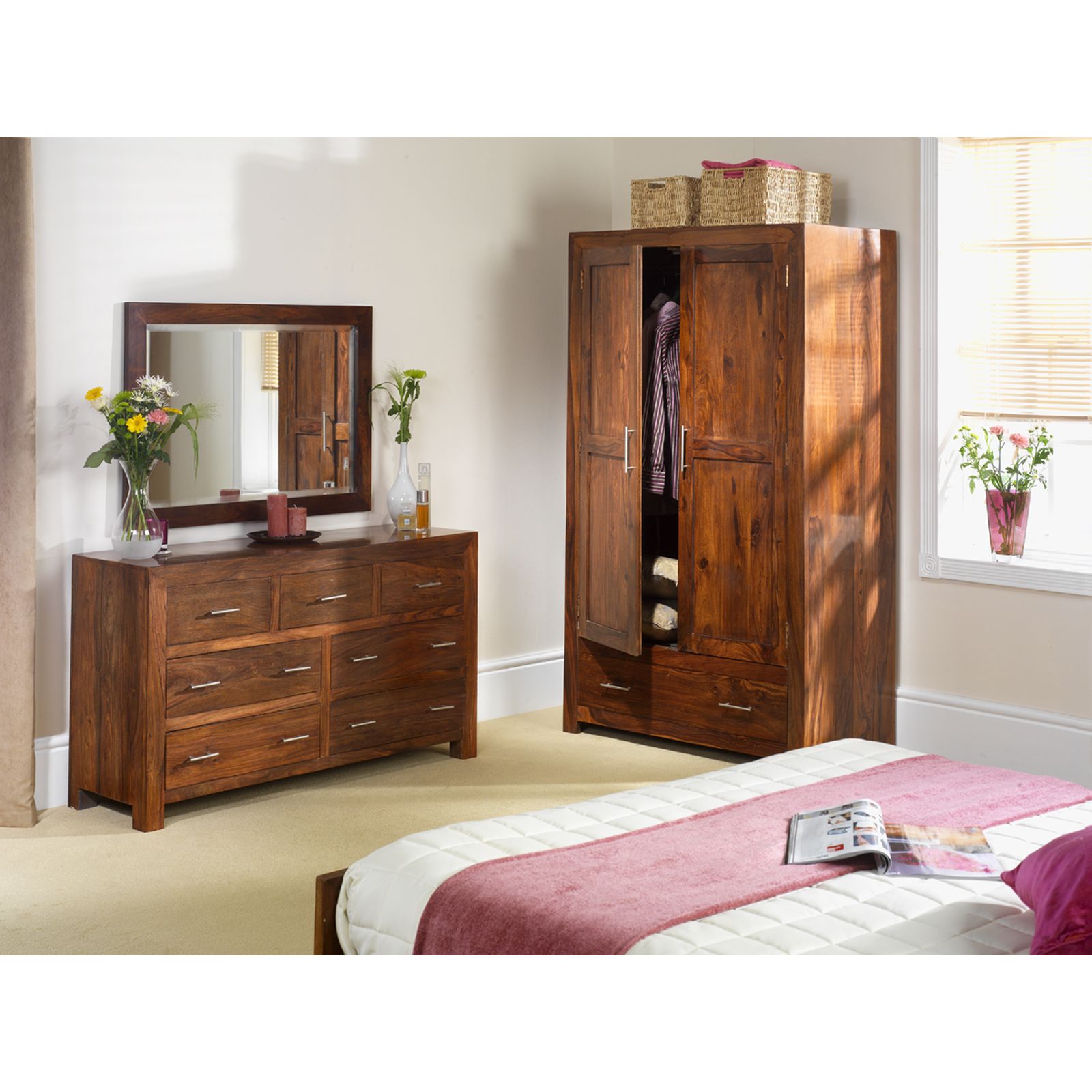 Mysore solid sheesham furniture 2 over 3 bedroom chest of drawers eBay